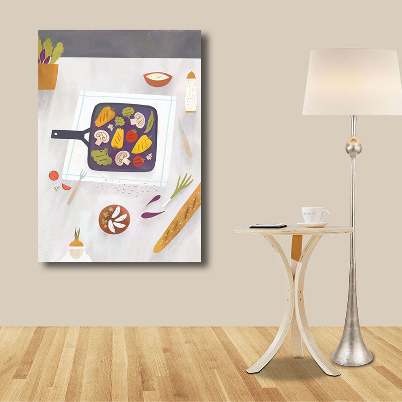 Colorful Cooking Canvas Art Print Diet Modernist Home Decor Paintings for Restaurant Clearhalo 'Art Gallery' 'Canvas Art' 'Contemporary Art Gallery' 'Modern' Arts' 1690390