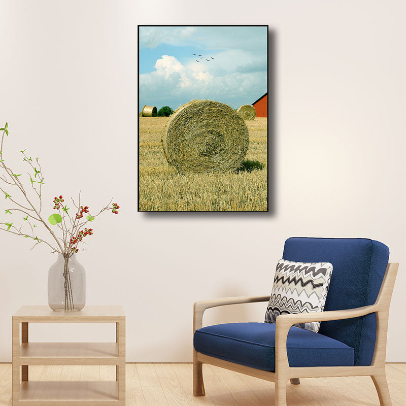 Decorative Wheat Field Art Print Modernist Canvas Wall Decor in Light Color for Parlor Clearhalo 'Art Gallery' 'Canvas Art' 'Contemporary Art Gallery' 'Modern' Arts' 1690580