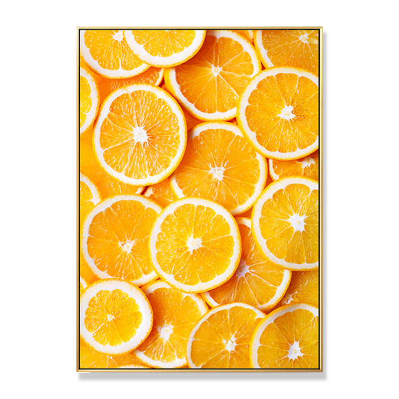Decorative Orange Paintings Minimalist Canvas Wall Art Decor in Yellow for Dining Room Clearhalo 'Art Gallery' 'Canvas Art' 'Contemporary Art Gallery' 'Modern' Arts' 1690736