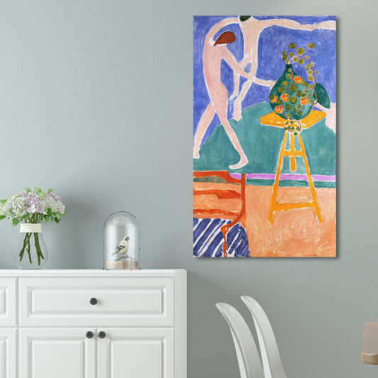 Henri Matisse Dance Painting in Green Canvas Print Wall Art Decor for Dining Room Clearhalo 'Art Gallery' 'Canvas Art' 'Contemporary Art Gallery' 'Modern' Arts' 1690767