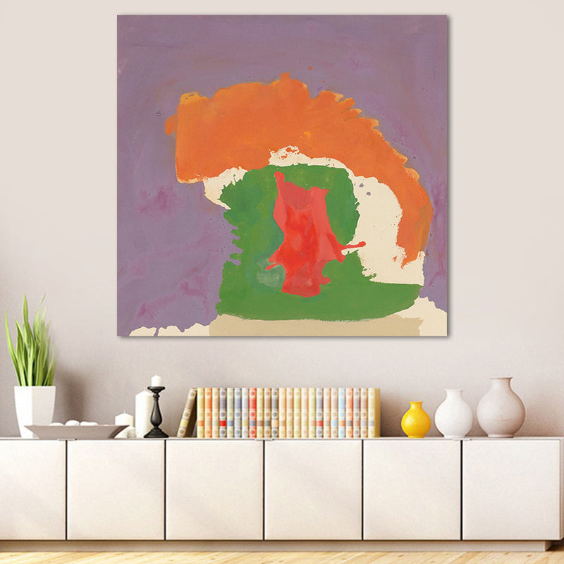 Contemporary Abstract Canvas for Dining Room Watercolor Painting Art, Multiple Sizes Orange Clearhalo 'Art Gallery' 'Canvas Art' 'Contemporary Art Gallery' 'Modern' Arts' 1690836