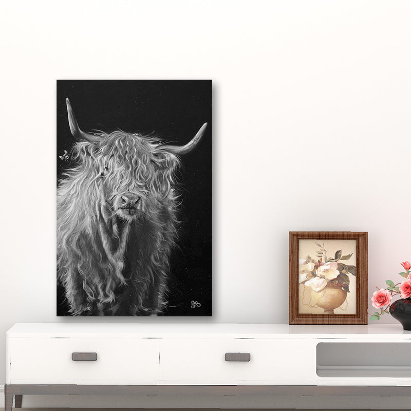 Yak Canvas Print Contemporary Textured Wall Art in Grey for House Interior Clearhalo 'Art Gallery' 'Canvas Art' 'Contemporary Art Gallery' 'Modern' Arts' 1691126