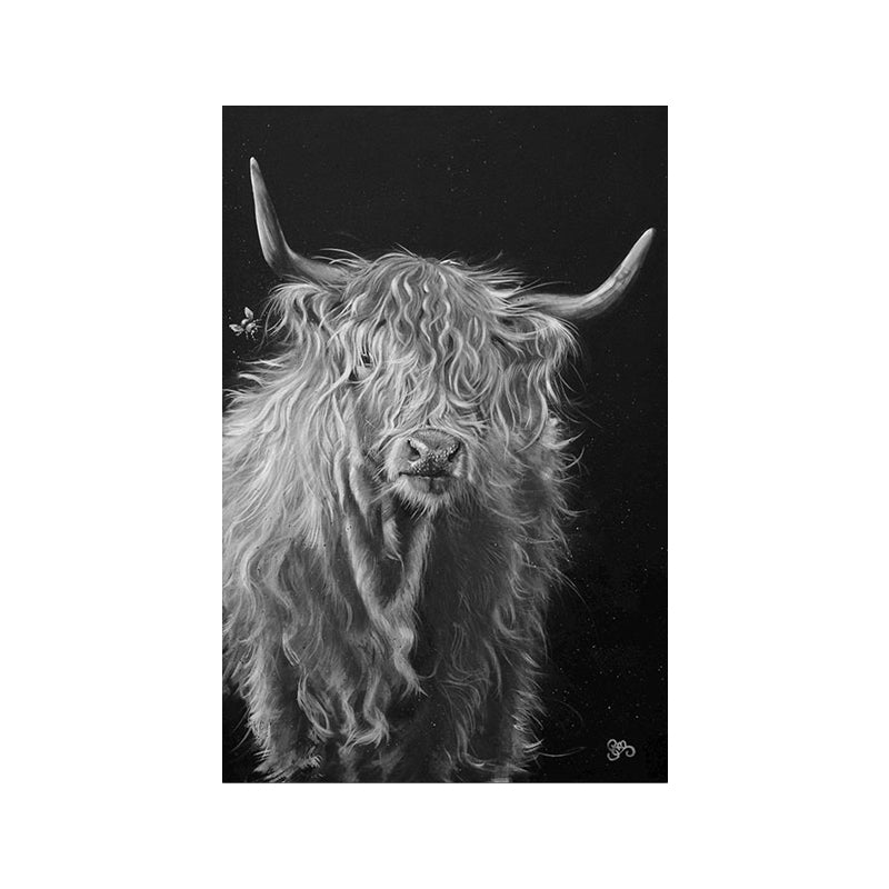 Yak Canvas Print Contemporary Textured Wall Art in Grey for House Interior Clearhalo 'Art Gallery' 'Canvas Art' 'Contemporary Art Gallery' 'Modern' Arts' 1691127