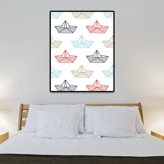 Scandinavian Nautical Element Wall Art Canvas Decorative Soft Color Painting for Guest Room Clearhalo 'Arts' 'Canvas Art' 1691278