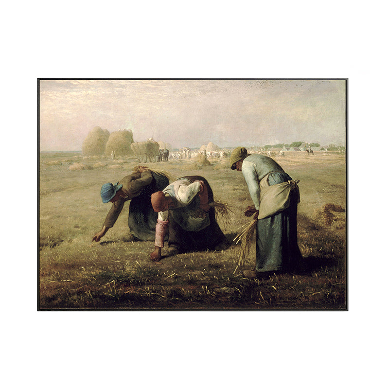 Textured Millet the Gleaners Art Print Canvas Farmhouse Painting for Living Room Clearhalo 'Arts' 'Canvas Art' 1691374