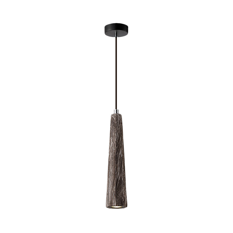 Nordic 1 Light Pendant Lighting with Concrete Shade Black/Grey/Brown Tapered Hanging Ceiling Light Clearhalo 'Ceiling Lights' 'Modern Pendants' 'Modern' 'Pendant Lights' 'Pendants' Lighting' 169163