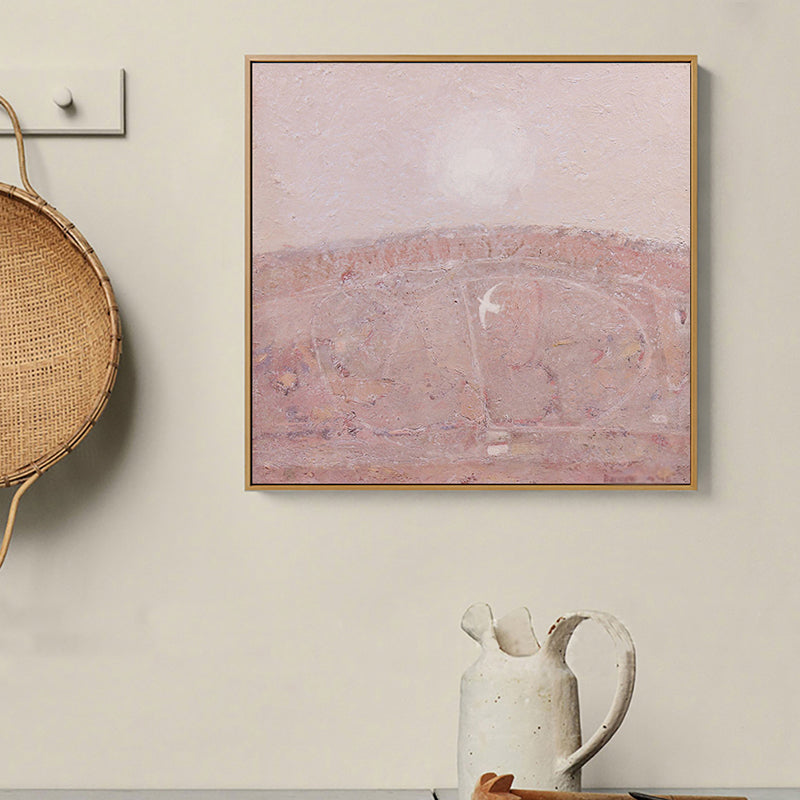 Light Color Scandinavian Style Canvas Creative Landscape Painting for Guest Room Clearhalo 'Arts' 'Canvas Art' 1691696