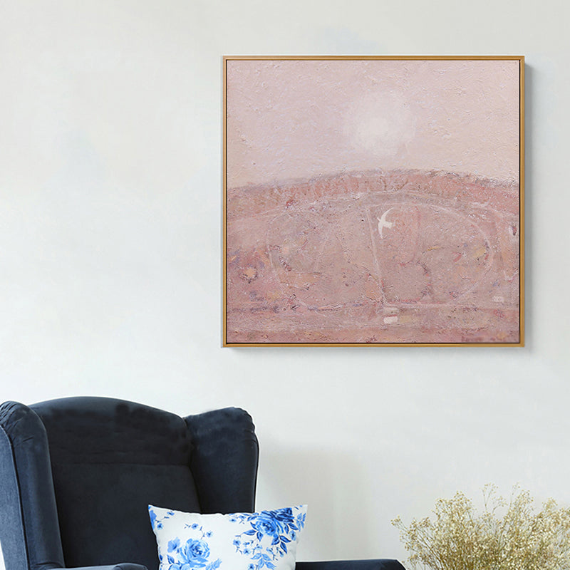 Light Color Scandinavian Style Canvas Creative Landscape Painting for Guest Room Clearhalo 'Arts' 'Canvas Art' 1691697