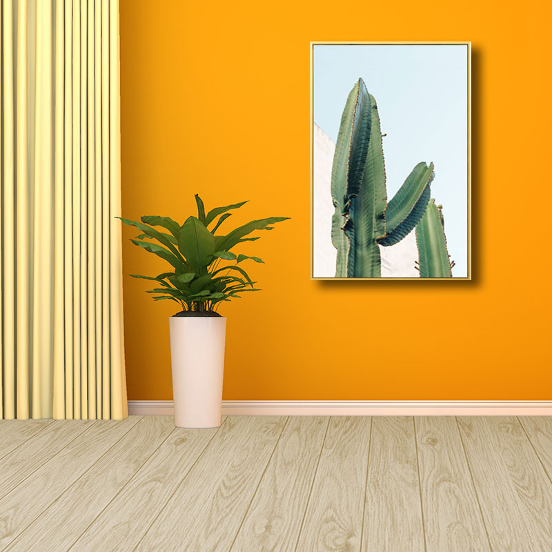 Cactus Wall Art Decor Contemporary Decorative for Guest Room Canvas Prints in Green Clearhalo 'Art Gallery' 'Canvas Art' 'Contemporary Art Gallery' 'Modern' Arts' 1691814