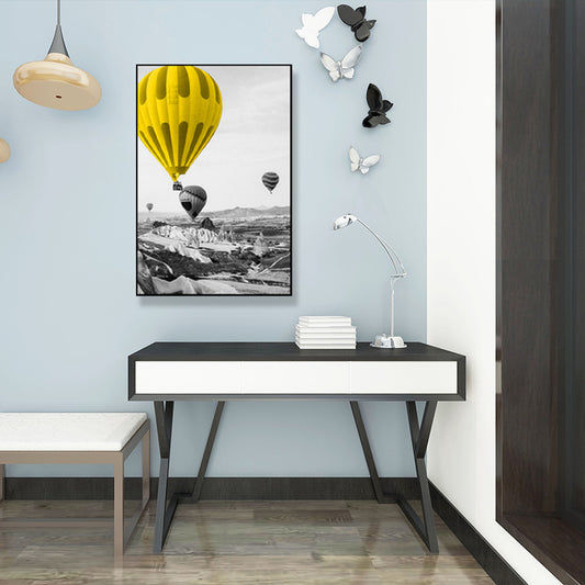 Vehicle Canvas Wall Art Simplicity Textured Painting in Yellow, Multiple Size Available Clearhalo 'Art Gallery' 'Canvas Art' 'Contemporary Art Gallery' 'Modern' Arts' 1691850