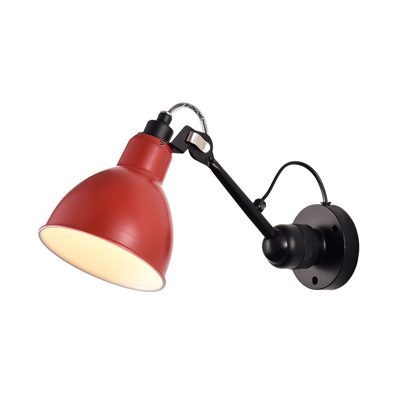 Modern Style 1 Head Wall Mounted Lamp with Metal Shade Black/White Domed Sconce Lighting for Living Room Clearhalo 'Cast Iron' 'Glass' 'Industrial' 'Modern wall lights' 'Modern' 'Tiffany' 'Traditional wall lights' 'Wall Lamps & Sconces' 'Wall Lights' Lighting' 169227