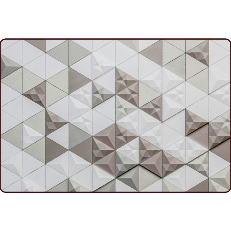 Modern Living Room Rug in Grey Geometric Triangle Print Rug Polyester Machine Washable Area Rug Clearhalo 'Area Rug' 'Modern' 'Rugs' Rug' 1692685