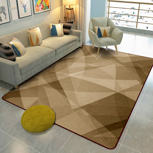 Scandinavian Modern Rug in Brown Colorblock Pattern Rug Polyester Stain-Resistant Carpet for Home Decoration Brown Clearhalo 'Area Rug' 'Modern' 'Rugs' Rug' 1692723