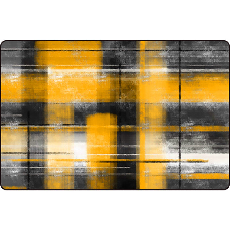 Casual Modern Rug in Black and Blue Abstract Rectangle Pattern Rug Polyester Pet Friendly Carpet for Home Decoration Clearhalo 'Area Rug' 'Modern' 'Rugs' Rug' 1692802