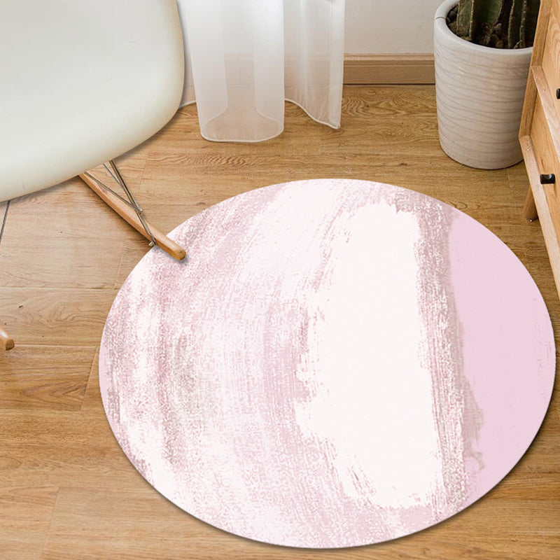 Modern Living Room Rug in Grey and Pink Abstract Painting Print Rug Polyester Anti-Slip Area Rug Pink Clearhalo 'Area Rug' 'Modern' 'Rugs' Rug' 1692887