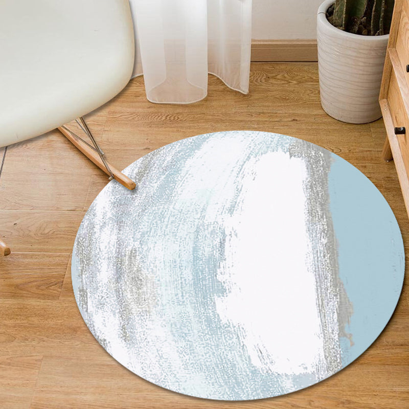 Modern Living Room Rug in Grey and Pink Abstract Painting Print Rug Polyester Anti-Slip Area Rug Blue Clearhalo 'Area Rug' 'Modern' 'Rugs' Rug' 1692894