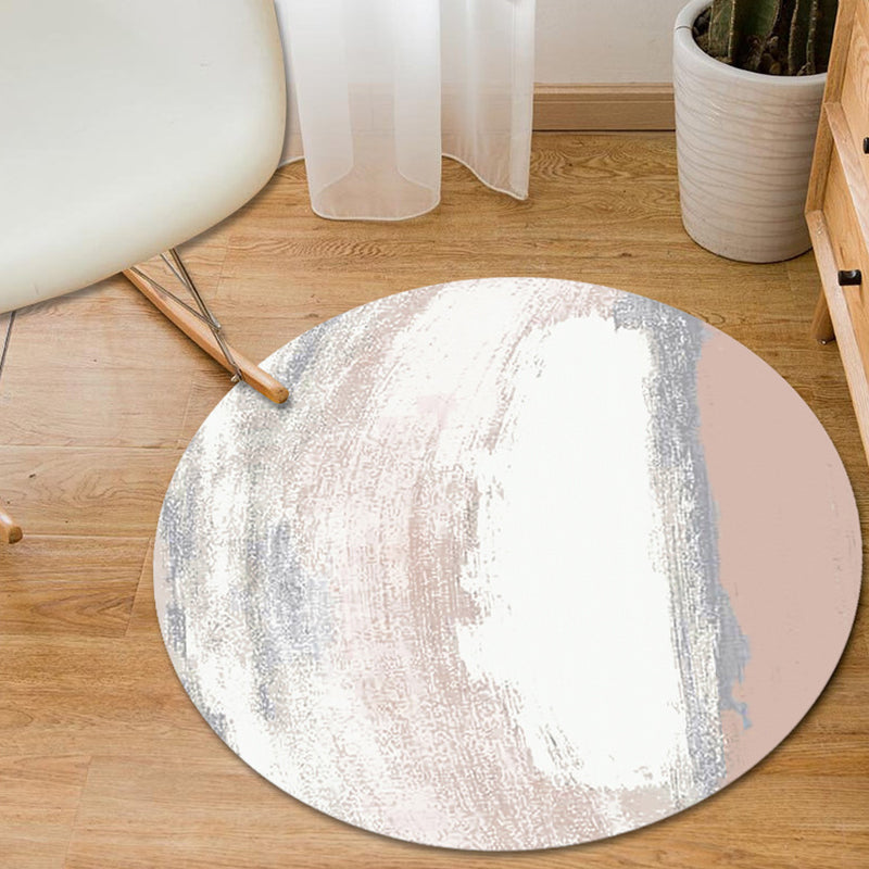 Modern Living Room Rug in Grey and Pink Abstract Painting Print Rug Polyester Anti-Slip Area Rug Brown Clearhalo 'Area Rug' 'Modern' 'Rugs' Rug' 1692895