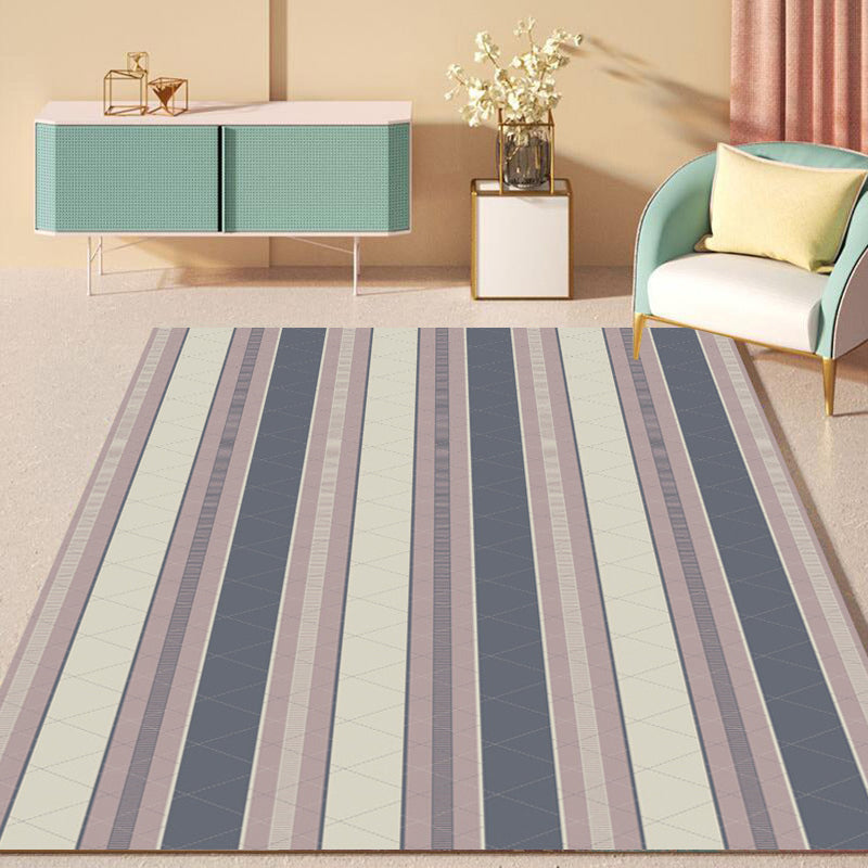 Modern Living Room Rug in Brown Stripe Print Rug Polyester Anti-Slip Backing Area Rug Clearhalo 'Area Rug' 'Modern' 'Rugs' Rug' 1692908