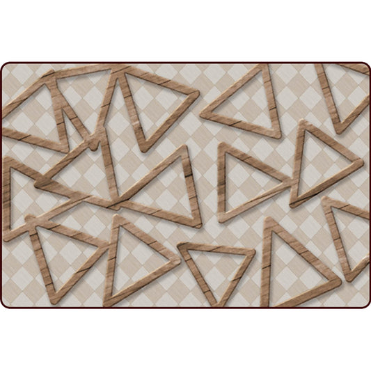 Simple Modern Rug in Brown Geometry Triangle Square Pattern Rug Polyester Anti-Slip Carpet for Home Decoration Clearhalo 'Area Rug' 'Modern' 'Rugs' Rug' 1693010