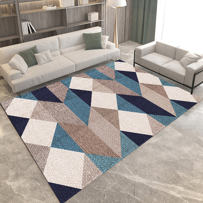 Simple Modern Rug in Grey and Brown Geometry Pattern Rug Polyester Stain-Resistant Carpet for Home Decoration Brown Clearhalo 'Area Rug' 'Modern' 'Rugs' Rug' 1693149