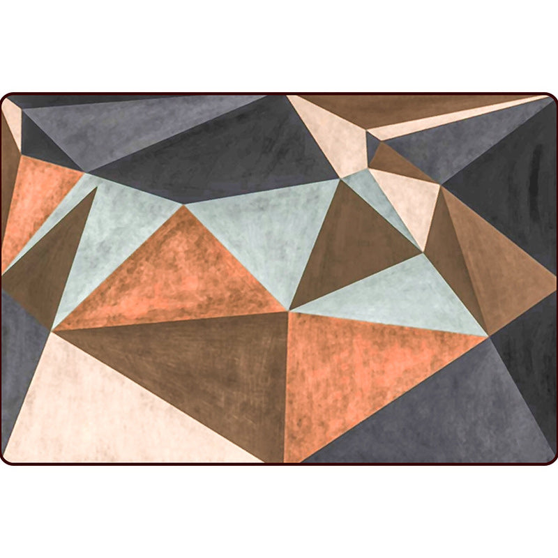 Modern Living Room Rug in Brown Color Block Triangle Print Rug Polyester Anti-Slip Pet Friendly Area Rug Clearhalo 'Area Rug' 'Modern' 'Rugs' Rug' 1693250