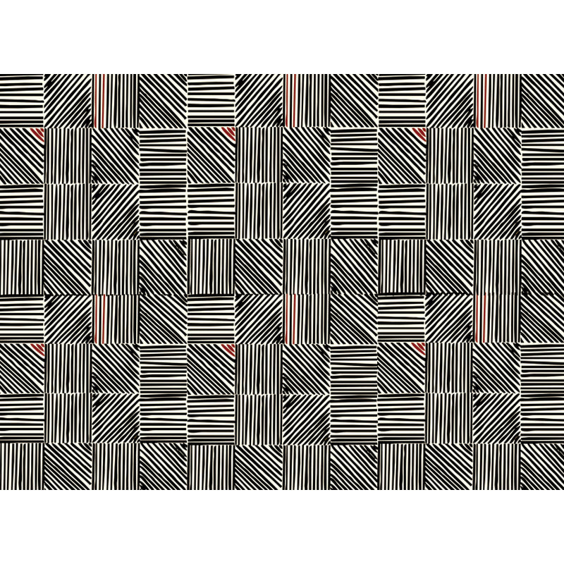 Modern Living Room Rug in Black Stripes Print Rug Polyester Anti-Slip Backing Area Rug Clearhalo 'Area Rug' 'Modern' 'Rugs' Rug' 1693276