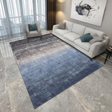 Blue and Grey Bedroom Rug Modern Abstract Brushstroke Painting Pattern Area Rug Polyester Pet Friendly Carpet Blue Clearhalo 'Area Rug' 'Modern' 'Rugs' Rug' 1693306