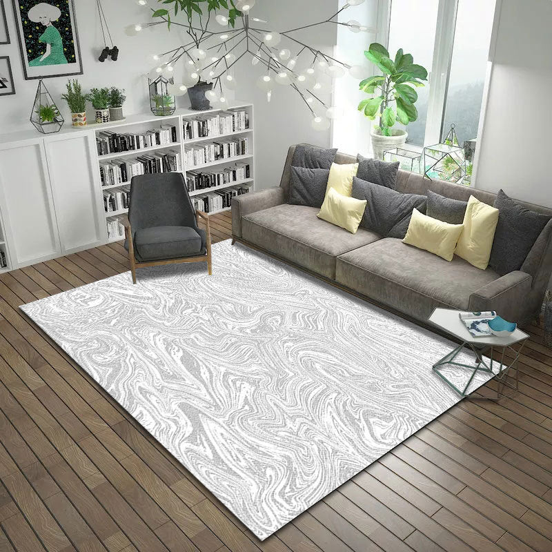 Modern Living Room Rug in Pink and Brown Abstract Twisted Line Print Rug Polyester Non-Slip Backing Area Rug Grey Clearhalo 'Area Rug' 'Modern' 'Rugs' Rug' 1693378