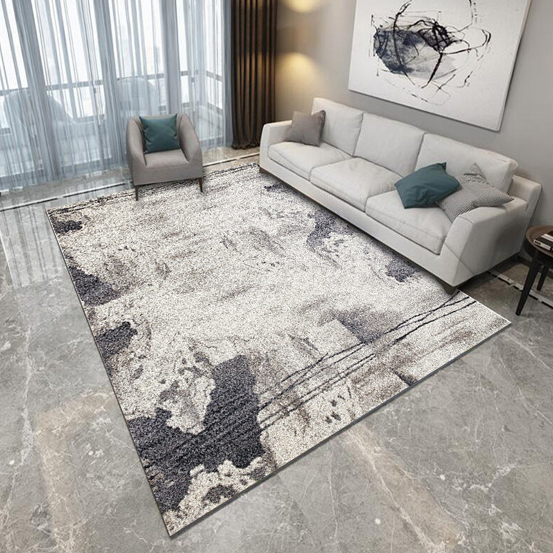 Novelty Modern Rug in Grey and Blue Abstract Splatter Pattern Rug Polyester Non-Slip Carpet for Home Decoration Grey Clearhalo 'Area Rug' 'Modern' 'Rugs' Rug' 1693440