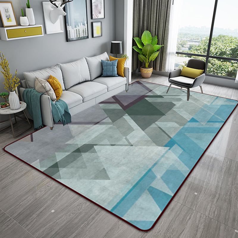 Minimalist Modern Rug in Grey Colorblock Triangle Pattern Rug Polyester Pet Friendly Carpet for Home Decoration Grey Clearhalo 'Area Rug' 'Modern' 'Rugs' Rug' 1693470