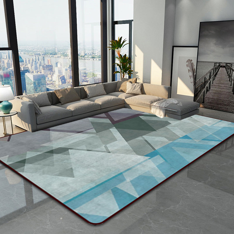 Minimalist Modern Rug in Grey Colorblock Triangle Pattern Rug Polyester Pet Friendly Carpet for Home Decoration Clearhalo 'Area Rug' 'Modern' 'Rugs' Rug' 1693471