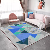 Modern Living Room Rug in Grey Color Block Triangle Print Rug Polyester Machine Washable Area Rug Grey Clearhalo 'Area Rug' 'Modern' 'Rugs' Rug' 1693478