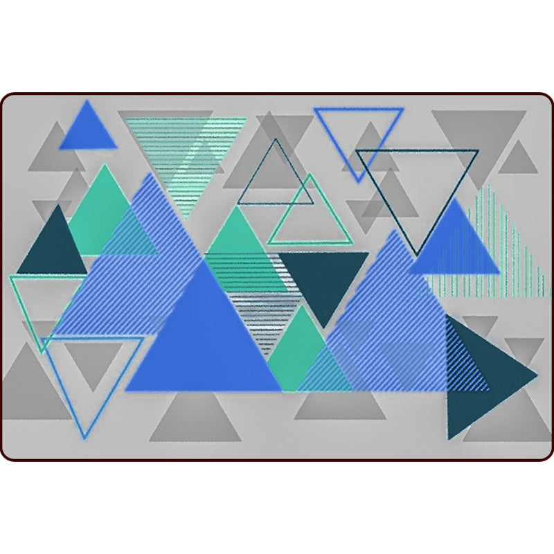 Modern Living Room Rug in Grey Color Block Triangle Print Rug Polyester Machine Washable Area Rug Clearhalo 'Area Rug' 'Modern' 'Rugs' Rug' 1693480