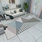 Modern Living Room Rug in Pink and Grey Color Block Triangle Print Rug Polyester Anti-Slip Area Rug Grey Clearhalo 'Area Rug' 'Modern' 'Rugs' Rug' 1694092