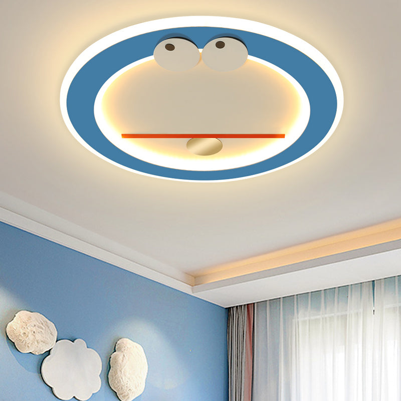 Acrylic Cat Flush Light Fixture Cartoon LED Flush Mount Lighting in Blue in Warm/White Light Clearhalo 'Ceiling Lights' 'Close To Ceiling Lights' 'Close to ceiling' 'Flush mount' Lighting' 1694201