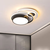 Acrylic Round Flush Mount Lamp Modern LED Black and White Flush Light Fixture for Bedroom Clearhalo 'Ceiling Lights' 'Close To Ceiling Lights' 'Close to ceiling' 'Flush mount' Lighting' 1694745