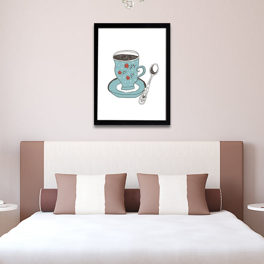 Coffee Cup Diet Wall Art Traditional Textured Canvas Print in Light Color for Kitchen Clearhalo 'Art Gallery' 'Canvas Art' 'Traditional' Arts' 1695124