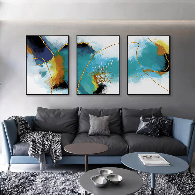 Illustration Painting Modern Style Art Abstract in Blue, Multiple Sizes Available Clearhalo 'Art Gallery' 'Canvas Art' 'Contemporary Art Gallery' 'Modern' Arts' 1695183