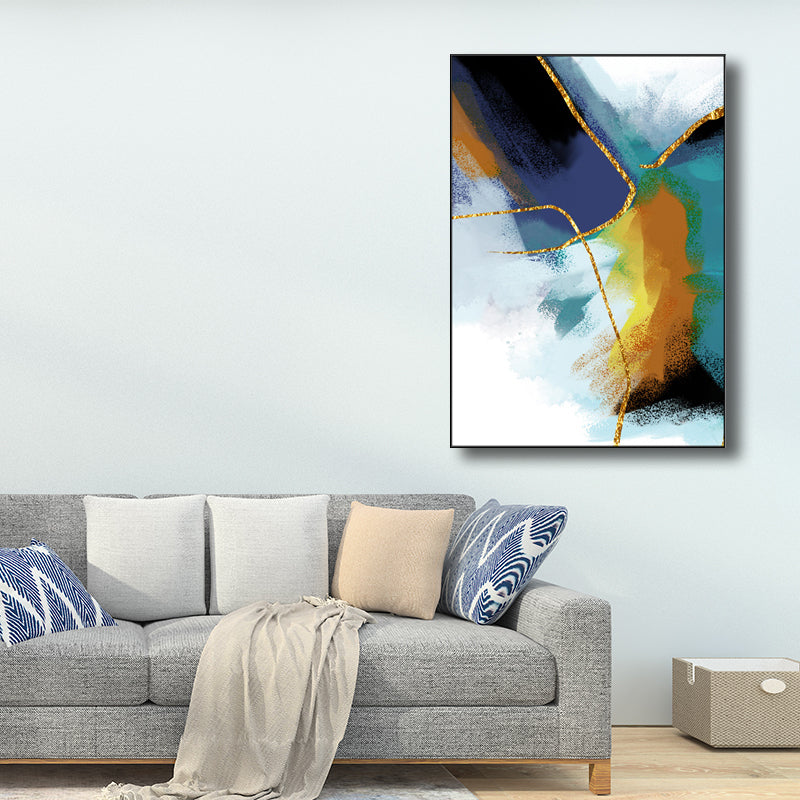 Illustration Painting Modern Style Art Abstract in Blue, Multiple Sizes Available Blue Design 1 Clearhalo 'Art Gallery' 'Canvas Art' 'Contemporary Art Gallery' 'Modern' Arts' 1695184