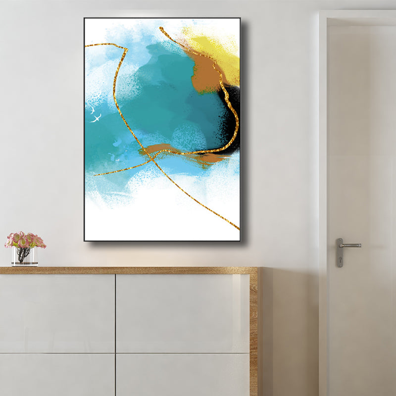 Illustration Painting Modern Style Art Abstract in Blue, Multiple Sizes Available Blue Design 3 Clearhalo 'Art Gallery' 'Canvas Art' 'Contemporary Art Gallery' 'Modern' Arts' 1695194