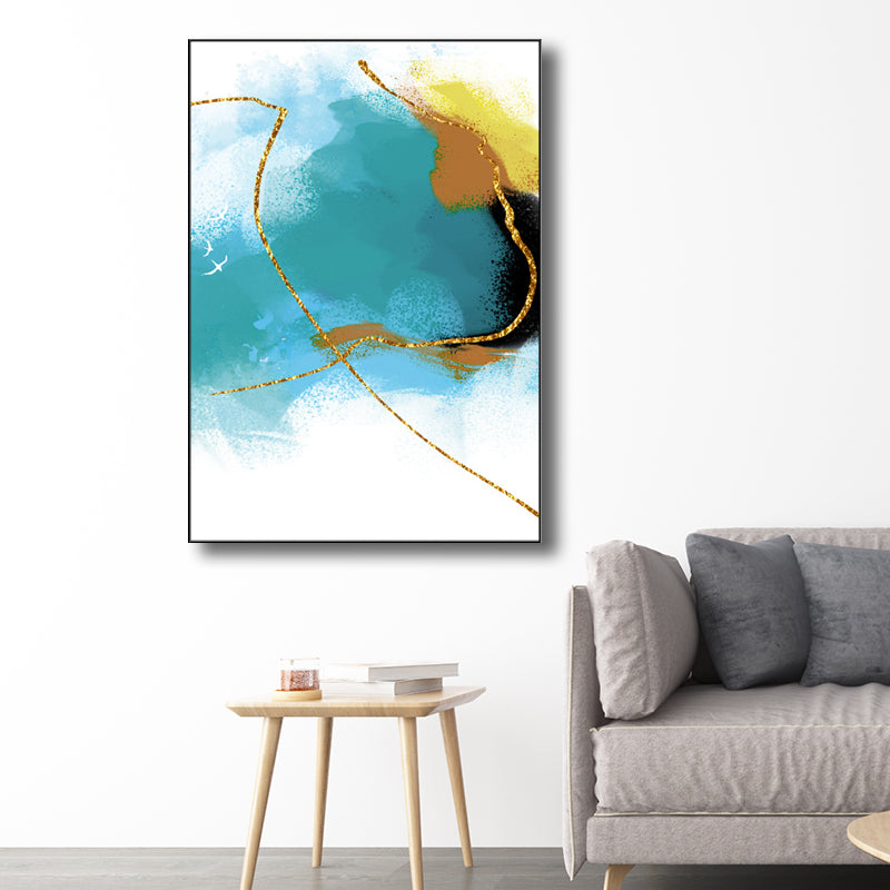 Illustration Painting Modern Style Art Abstract in Blue, Multiple Sizes Available Clearhalo 'Art Gallery' 'Canvas Art' 'Contemporary Art Gallery' 'Modern' Arts' 1695195