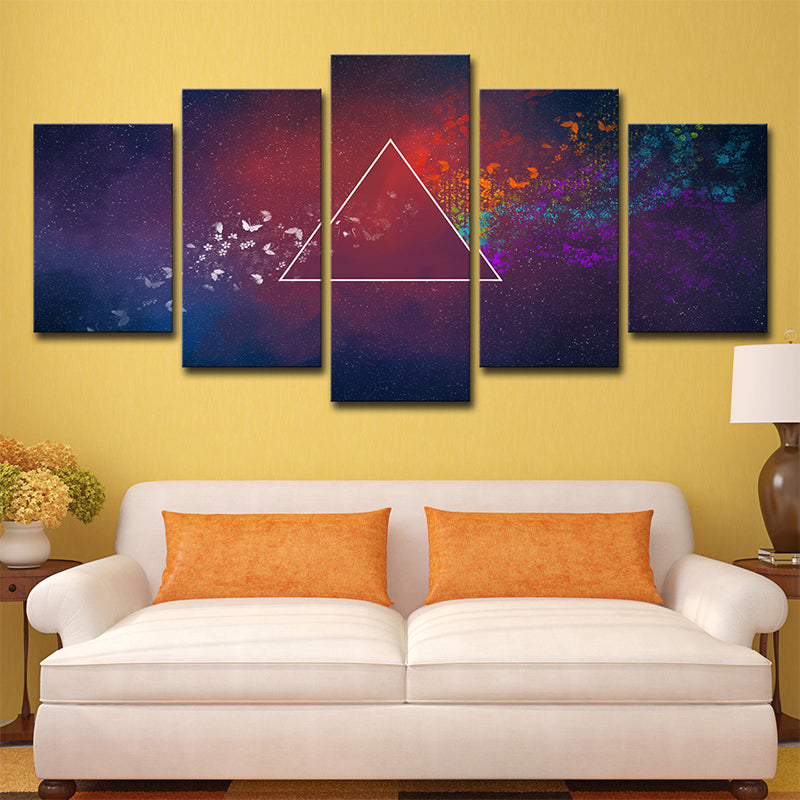 Rock Music Festival Wall Decor Modern Beautiful Butterfly Canvas Wall Art in Purple Purple Clearhalo 'Art Gallery' 'Canvas Art' 'Contemporary Art Gallery' 'Modern' Arts' 1695205