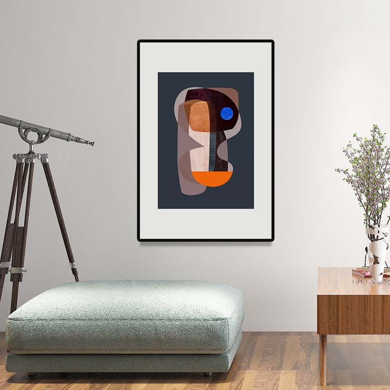 Brown Abstract Drawing Art Print Nordic Decorative Wrapped Canvas for Living Room Clearhalo 'Arts' 'Canvas Art' 1695246