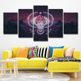 Purple Starry Night Art Print Wild Land Scorpion Modernism Multi-Piece Wall Decor Clearhalo 'Art Gallery' 'Canvas Art' 'Contemporary Art Gallery' 'Modern' Arts' 1695298