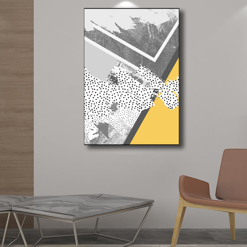 Contemporary Style Wall Decor Gray Novel Abstract Pattern Painting, Multiple Sizes Clearhalo 'Art Gallery' 'Canvas Art' 'Contemporary Art Gallery' 'Modern' Arts' 1695304