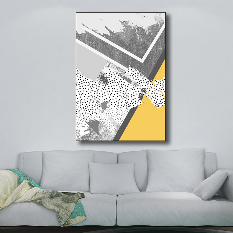 Contemporary Style Wall Decor Gray Novel Abstract Pattern Painting, Multiple Sizes Clearhalo 'Art Gallery' 'Canvas Art' 'Contemporary Art Gallery' 'Modern' Arts' 1695305
