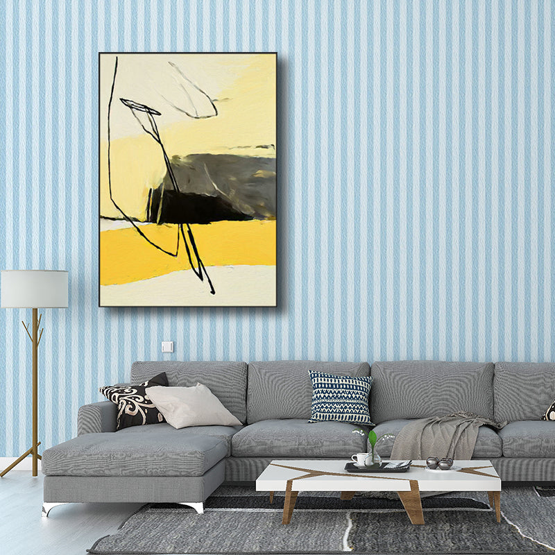 Contemporary Style Abstract Pattern Art Yellow Textured Wall Decor for Dining Room Clearhalo 'Art Gallery' 'Canvas Art' 'Contemporary Art Gallery' 'Modern' Arts' 1695643