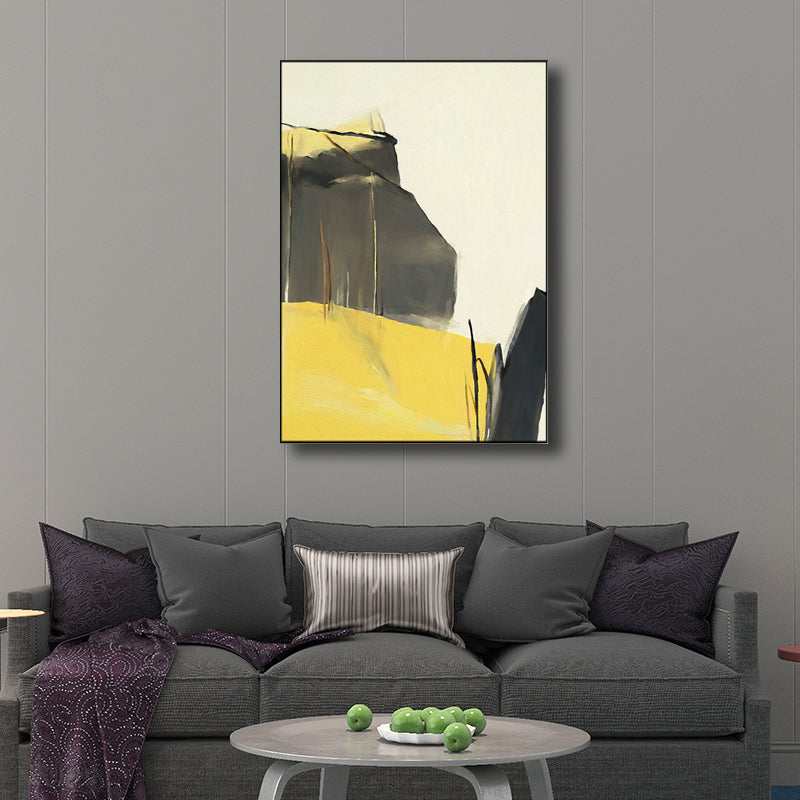 Contemporary Style Abstract Pattern Art Yellow Textured Wall Decor for Dining Room Yellow Design 3 Clearhalo 'Art Gallery' 'Canvas Art' 'Contemporary Art Gallery' 'Modern' Arts' 1695645