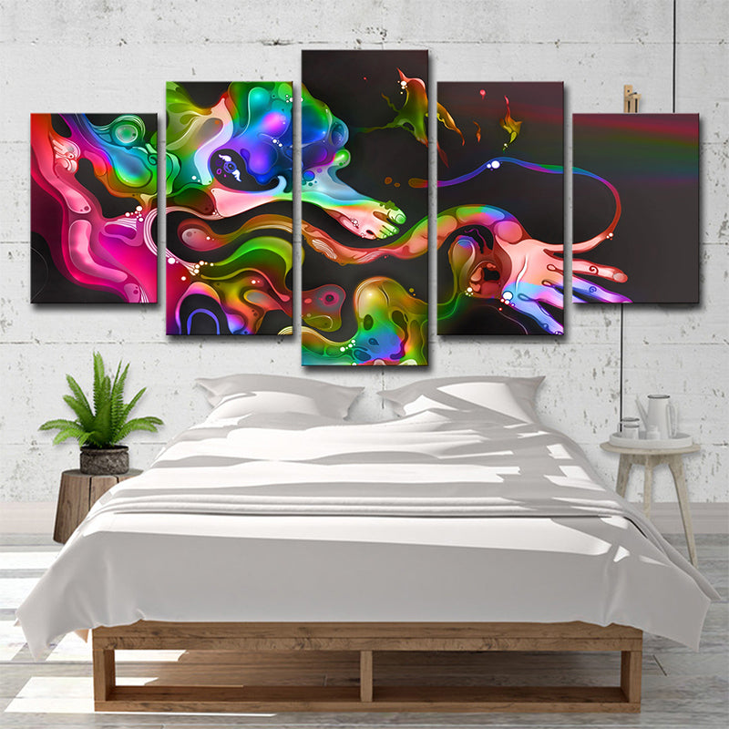 Digital Print Abstract Canvas Art Contemporary Multi-Piece Dining Room Wall Decor Clearhalo 'Art Gallery' 'Canvas Art' 'Contemporary Art Gallery' 'Modern' Arts' 1695973