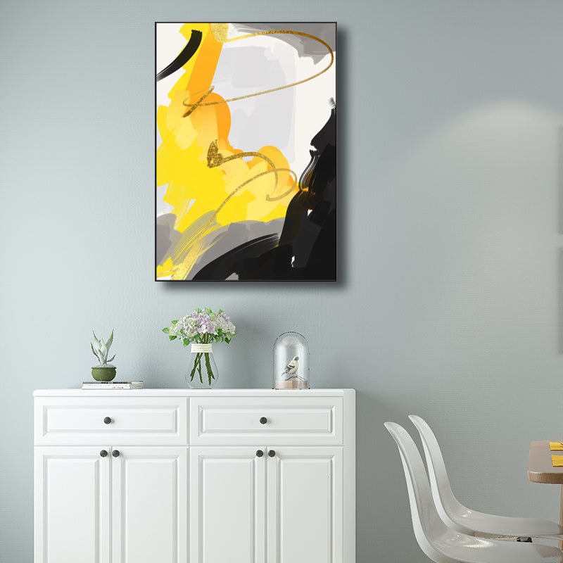 Brush Stroke Canvas for Bathroom Illustration Wall Art Print, Multiple Sizes Options Clearhalo 'Art Gallery' 'Canvas Art' 'Contemporary Art Gallery' 'Modern' Arts' 1696231